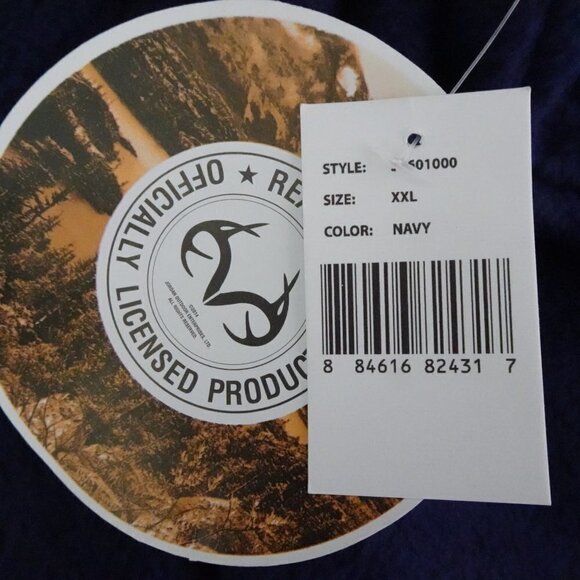 Realtree Fleece Vest Men’s Size 2XL Blue Full Zip Logo Winter Hunting - Picture 7 of 7